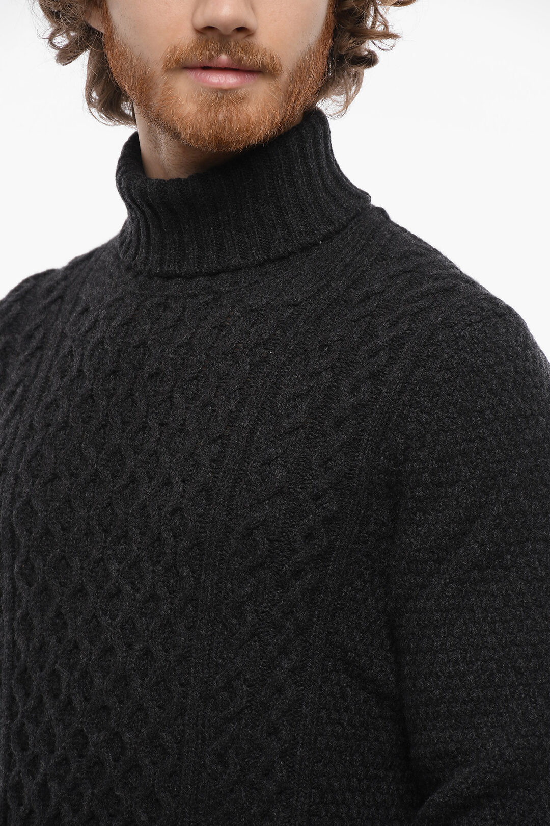 Drumohr Aran Wool Turtleneck Sweater men - Glamood Outlet