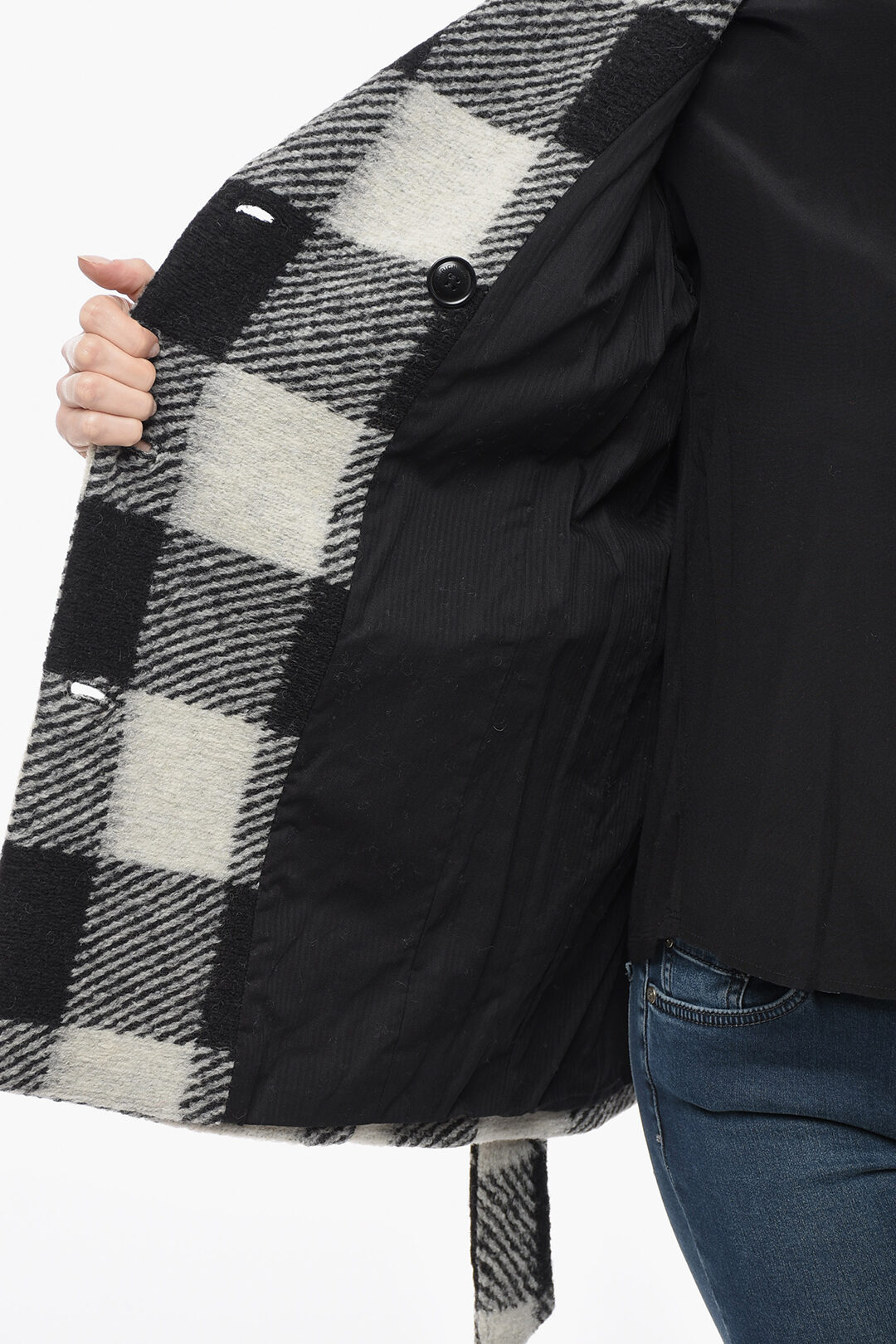 Woolrich ARCHIVE Cappotto Doppiopetto con Motivo Plaid Check donna -  Glamood Outlet