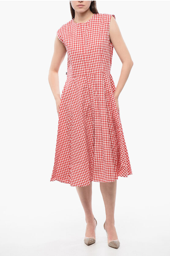 Woolrich Archive Gingham Cotton Midi Shirt Dress
