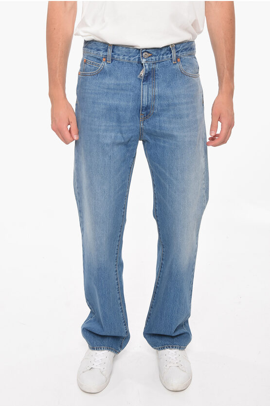 Valentino Archive Printed Regular Fit Jeans In Blue