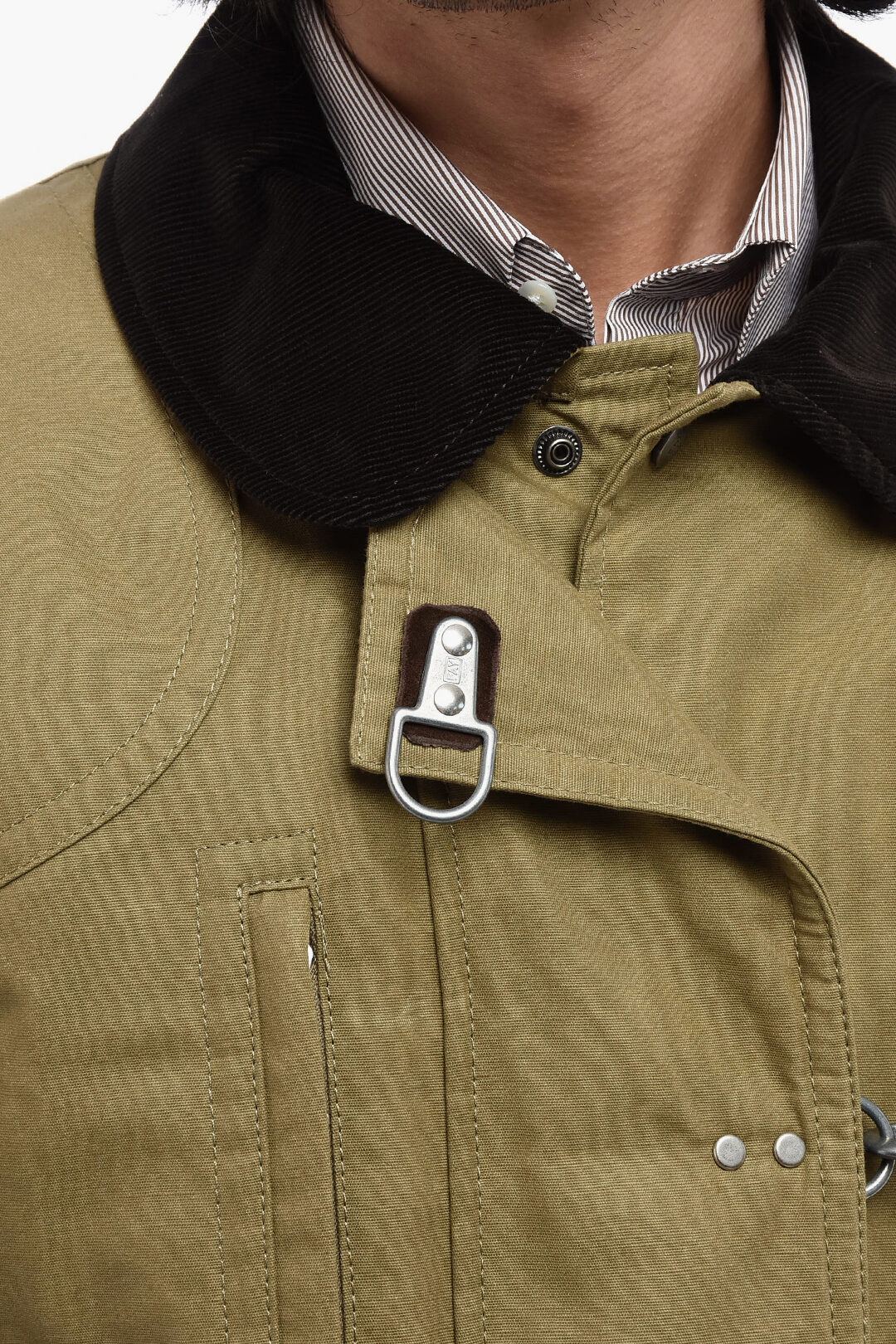 Fay ARCHIVE Quilted Canvas Jacket with Metal Hook Fastening Fay ARCHIVE Quilted Canvas Jacket with Metal Hook Fastening