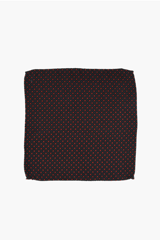Dsquared2 Argyle Motif Silk Pocket Square