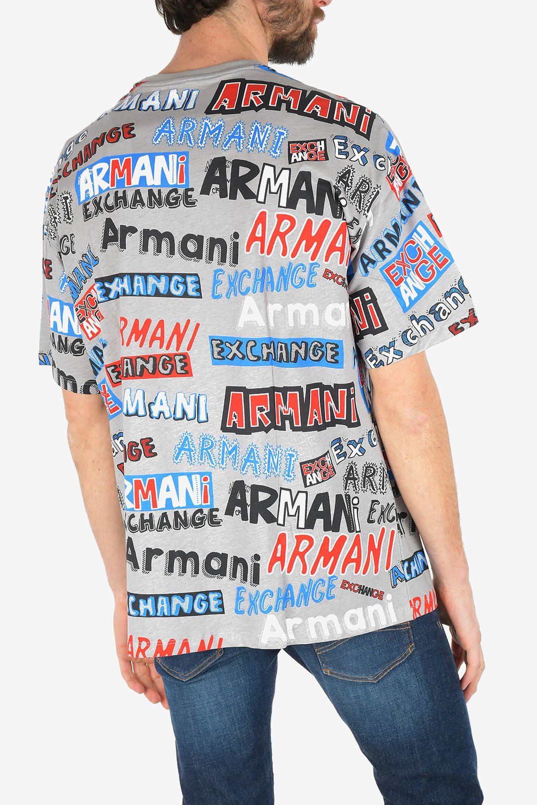 Armani ARMANI EXCHANGE All Over Logo Loose Fit T-shirt men - Glamood Outlet