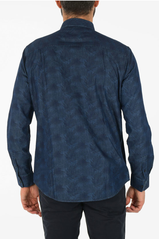 Armani ARMANI EXCHANGE Classic Collar LeafPrint Shirt men Glamood Outlet