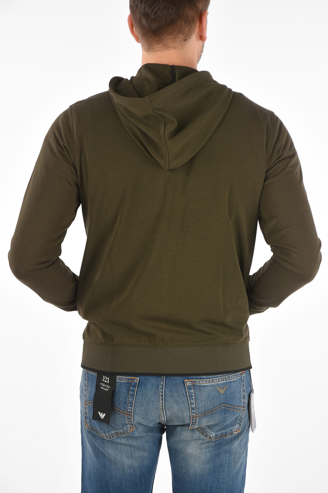 Armani Armani Exchange Felpa Con Cappuccio E Chiusura Zip Uomo