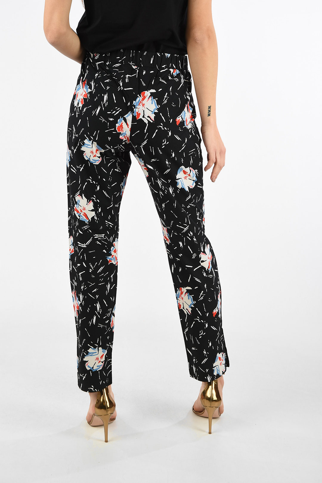 Armani ARMANI EXCHANGE Floral-Print Piping Pants with Split Ankle women -  Glamood Outlet