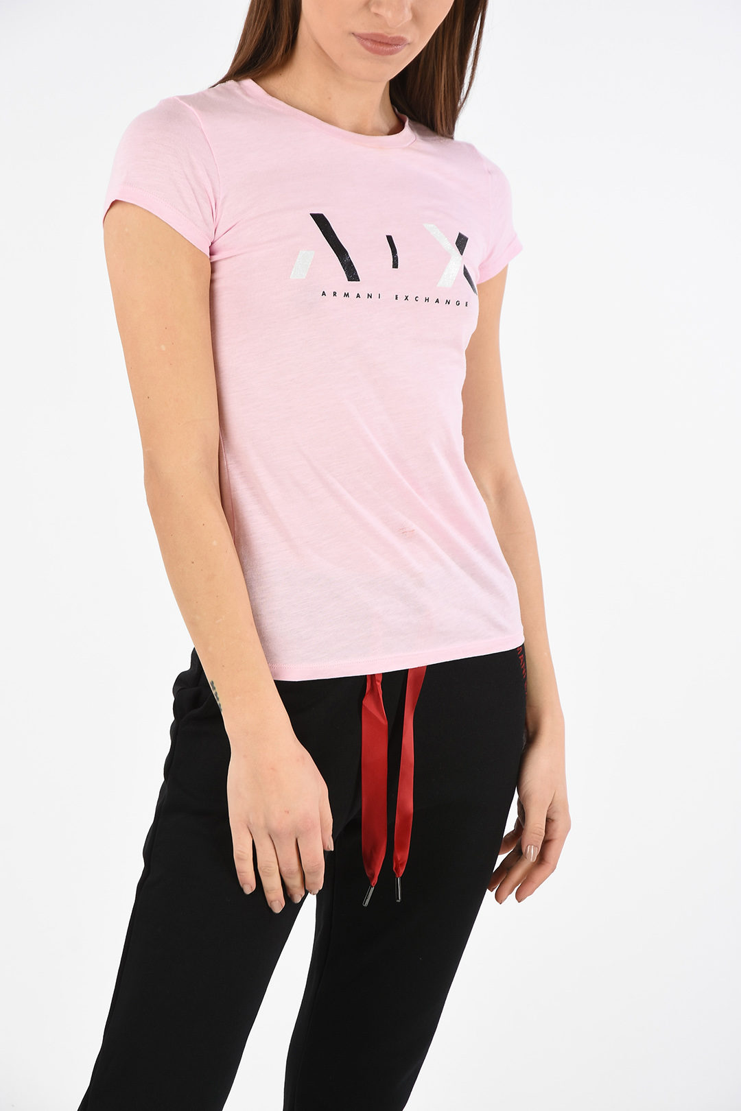 armani exchange pink t shirt