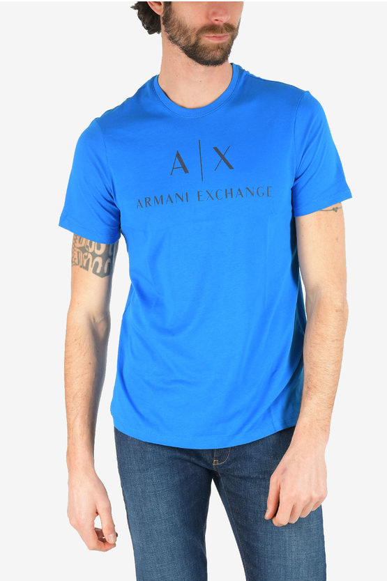 Blue Armani Exchange Slim Fit Armani ARMANI EXCHANGE Logo-Print