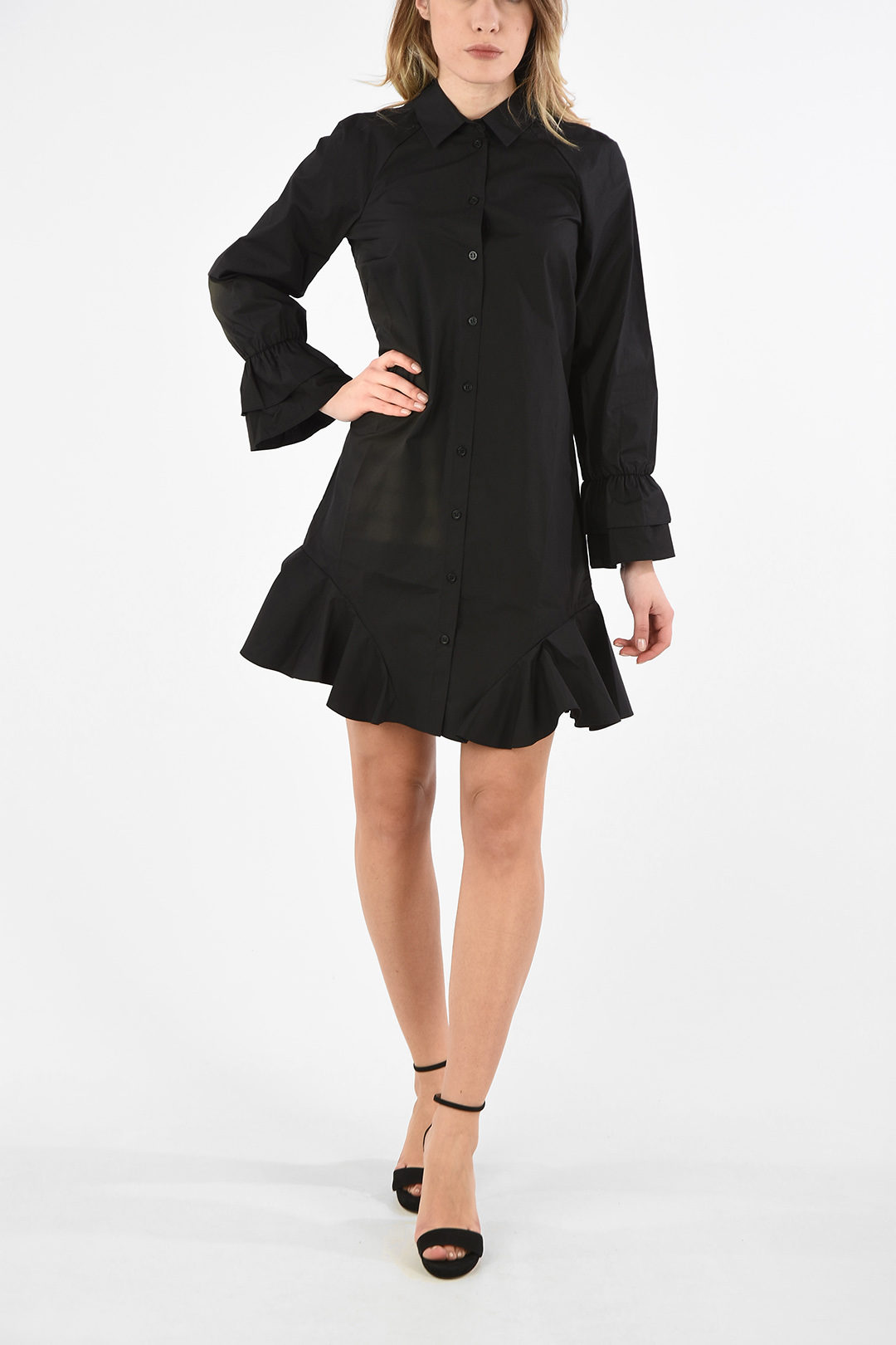 Armani ARMANI EXCHANGE Mini Shirtdress with Poet Sleeve women - Glamood  Outlet