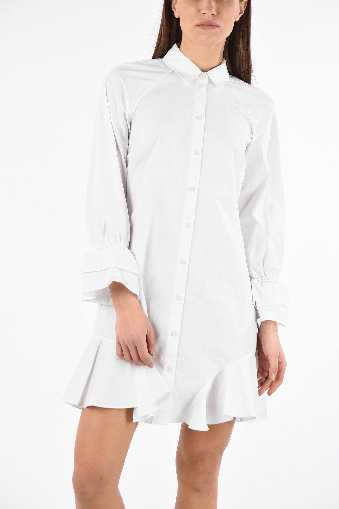 Armani ARMANI EXCHANGE Mini Shirtdress with Poet Sleeve women - Glamood  Outlet