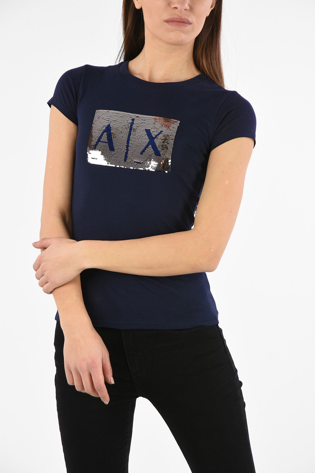 Soak Produktion tricky Armani ARMANI EXCHANGE Sequined T-shirt women - Glamood Outlet