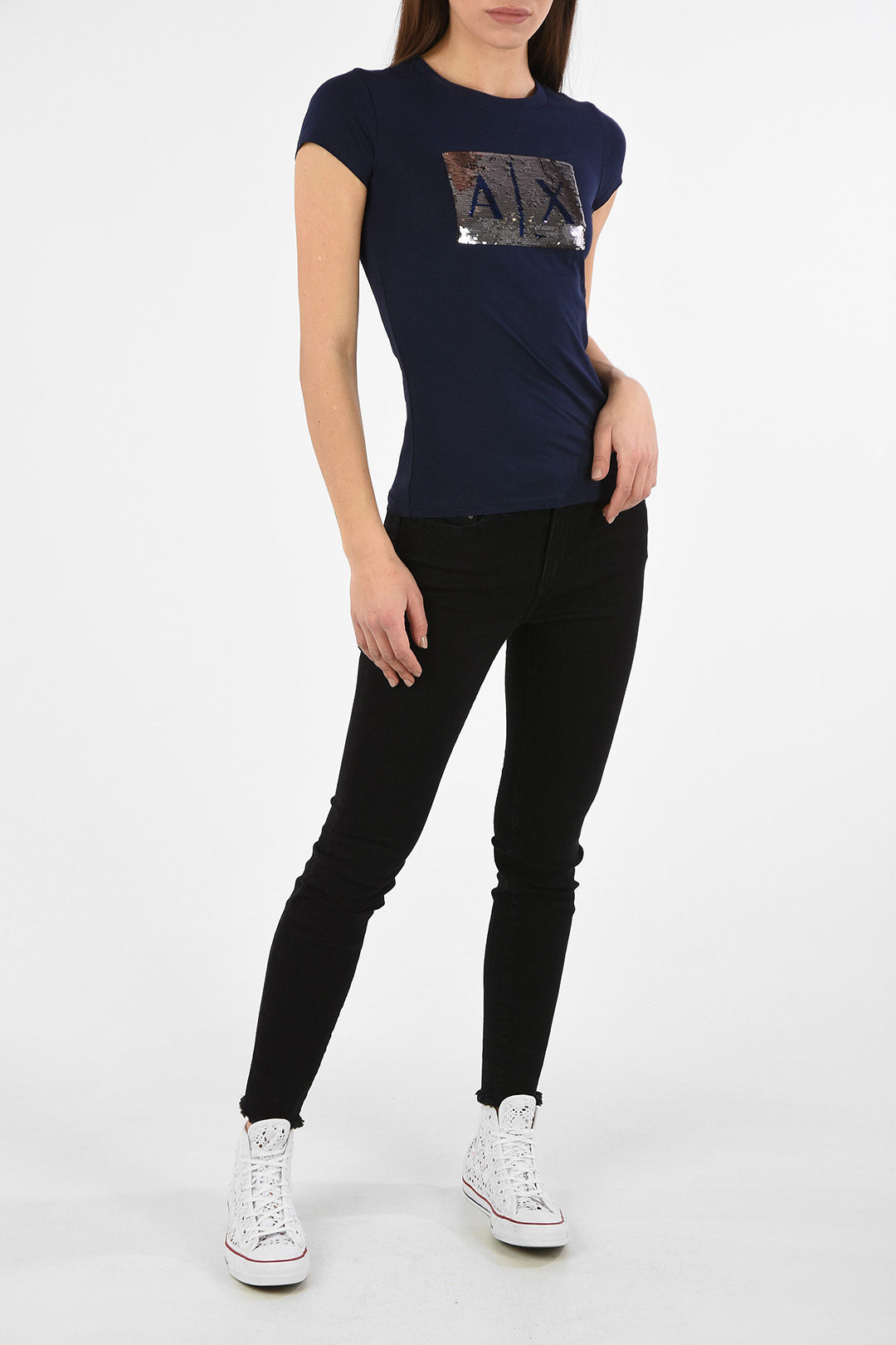 Armani ARMANI EXCHANGE Sequined T-shirt women - Outlet