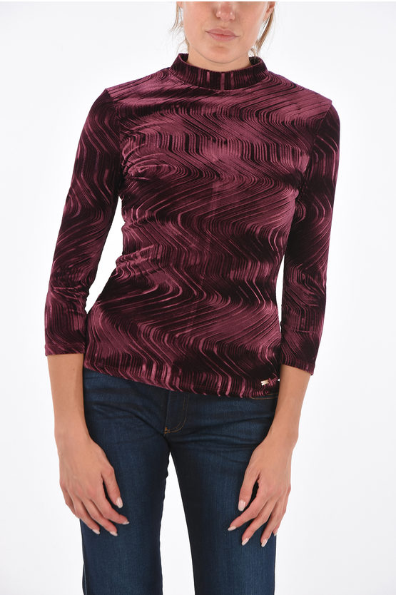 Armani ARMANI EXCHANGE Velvet Turtleneck sweater with zip back