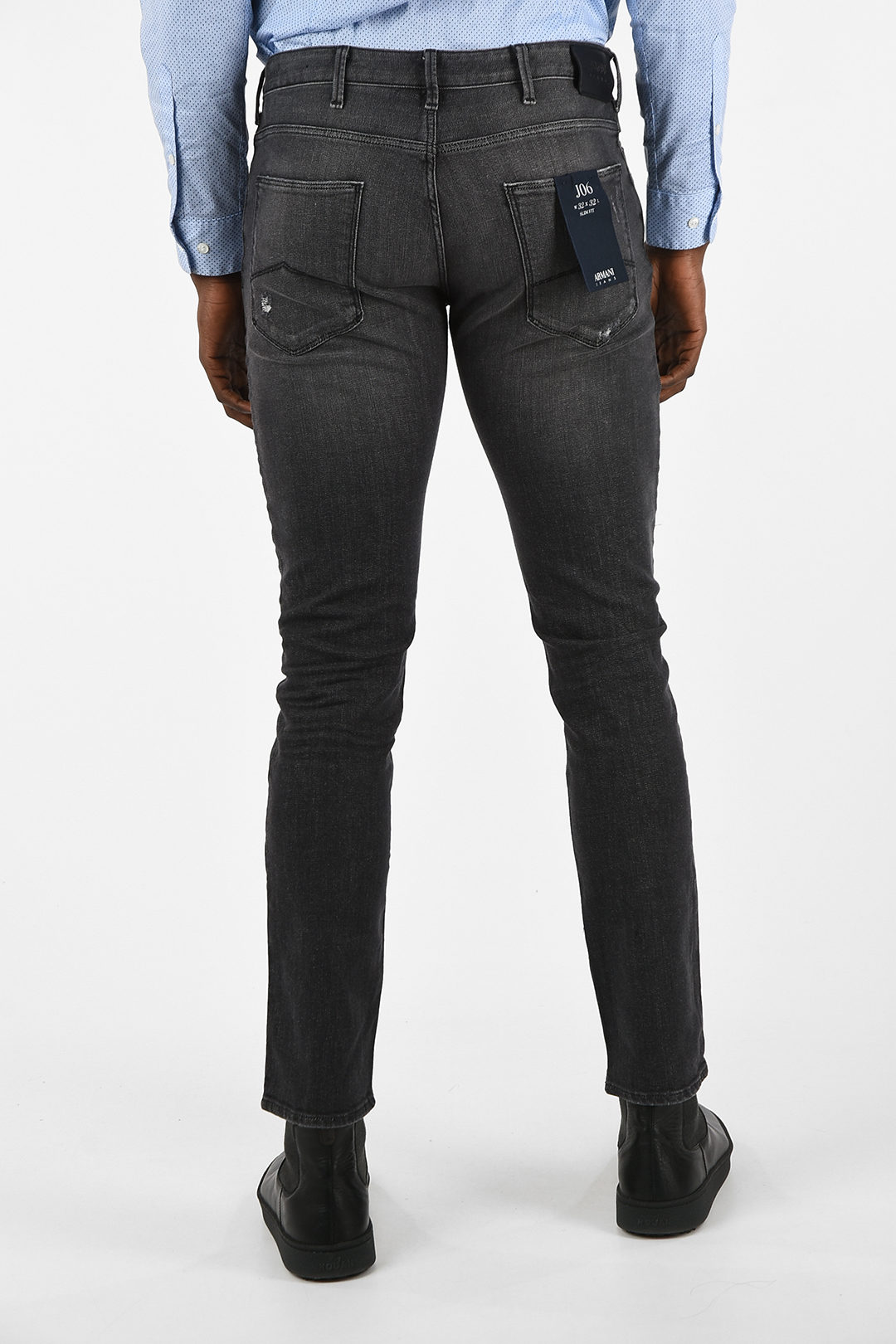 Armani ARMANI JEANS 18cm Distressed Slim Fit J06 Jeans L32 herren