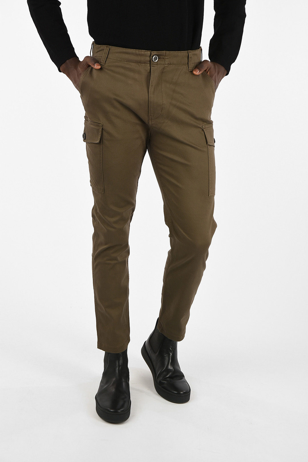Armani ARMANI EXCHANGE double pleat cargo pants men - Glamood Outlet