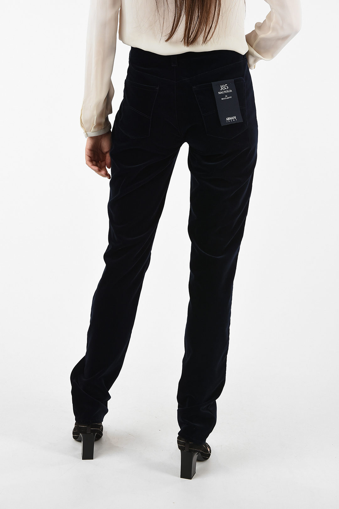 EMPORIO ARMANI: trousers for women - Black | Emporio Armani trousers  H4NP1FE9924 online at GIGLIO.COM