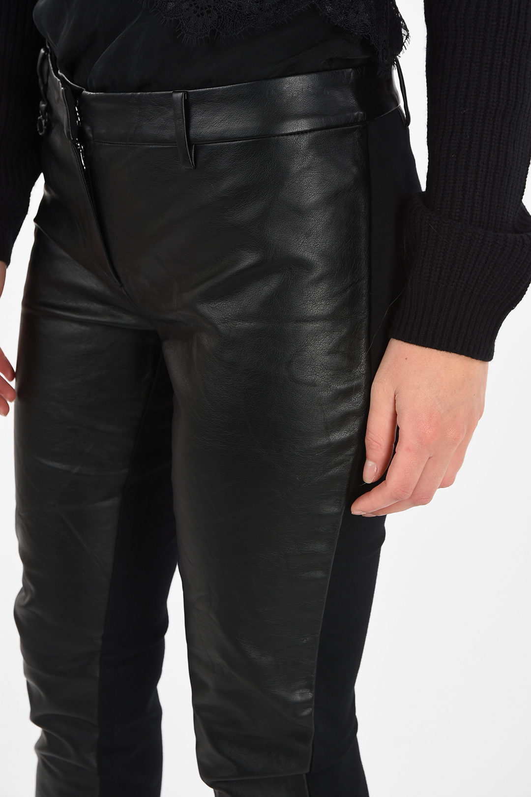 Emporio Armani PANTALONI  Leather trousers  marronebrown  Zalandode