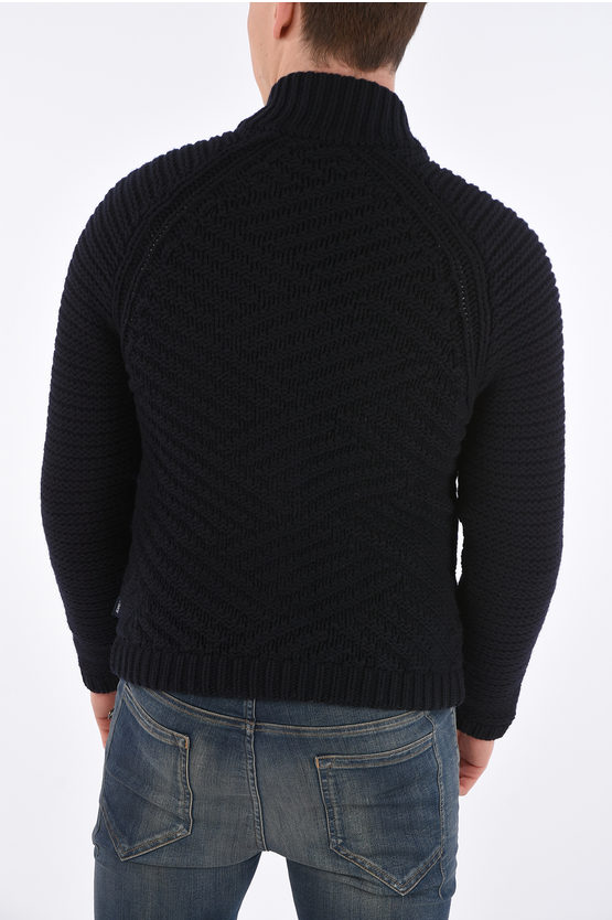 Armani ARMANI JEANS Full Zip Cable Knit Sweater men - Glamood Outlet