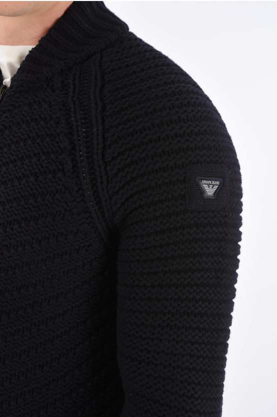 Armani ARMANI JEANS Full Zip Cable Knit Sweater men - Glamood Outlet