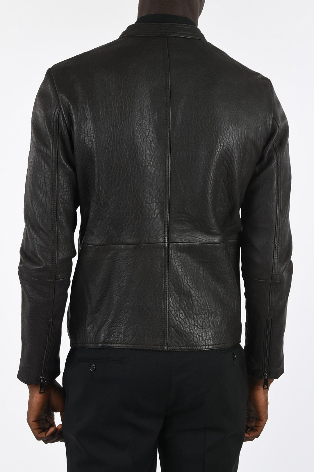 Armani ARMANI JEANS Leather Biker Jacket men - Glamood Outlet