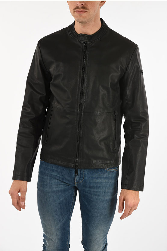 ね*む様 ARMANI JEANS leather jacket ね*む様 ARMANI JEANS leather jacket leather ね*む様 jacket JEANS