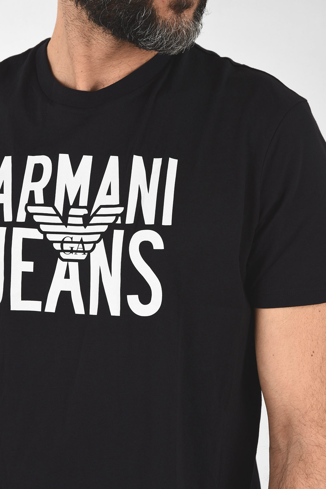ARMANI JEANS Logo Print Jersey T-shirt men - Glamood Outlet