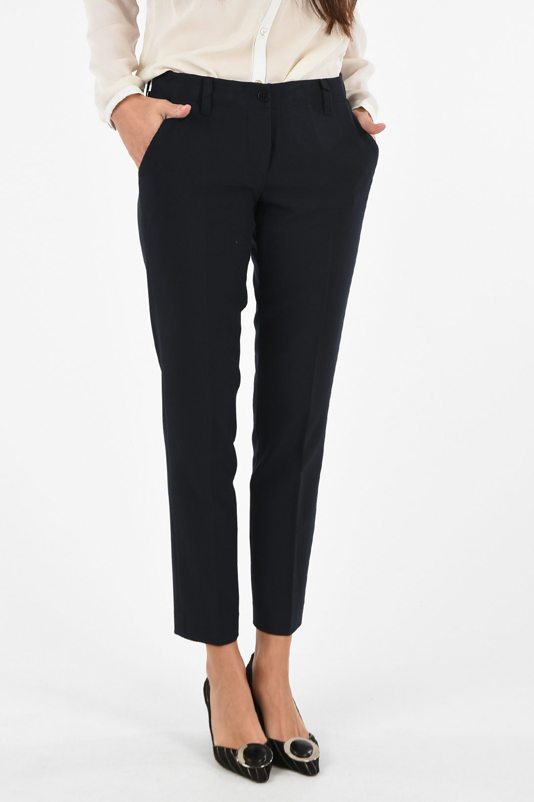Armani ARMANI JEANS Pantalone Capri a Vita Alta donna Glamood Outlet