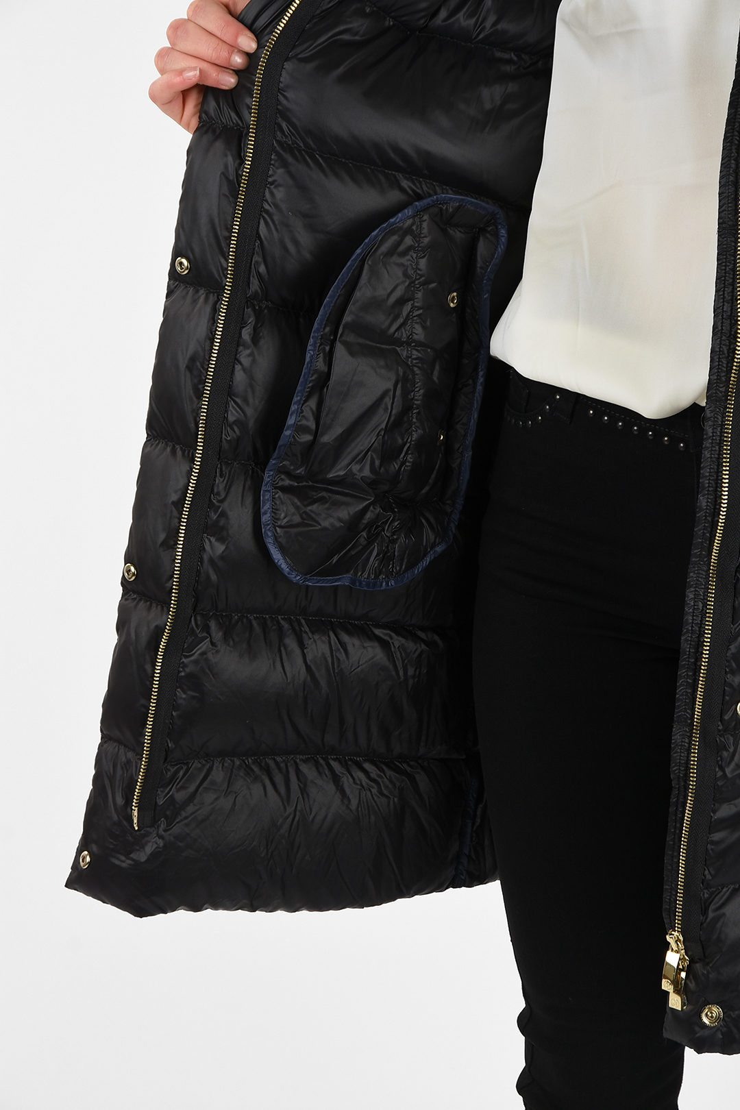 Armani ARMANI JEANS Piumino Lunghezza 3/4 con Abbottonatura Nascolsta donna  - Glamood Outlet