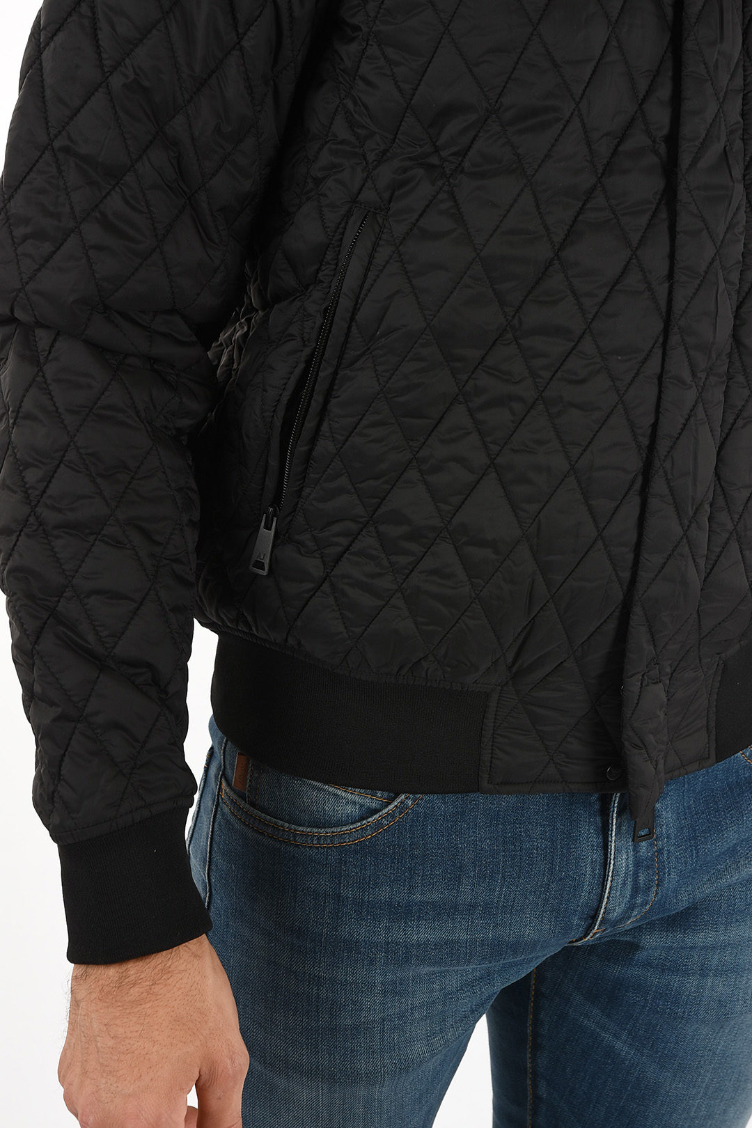 Armani JEANS Quilted Bomber - Glamood
