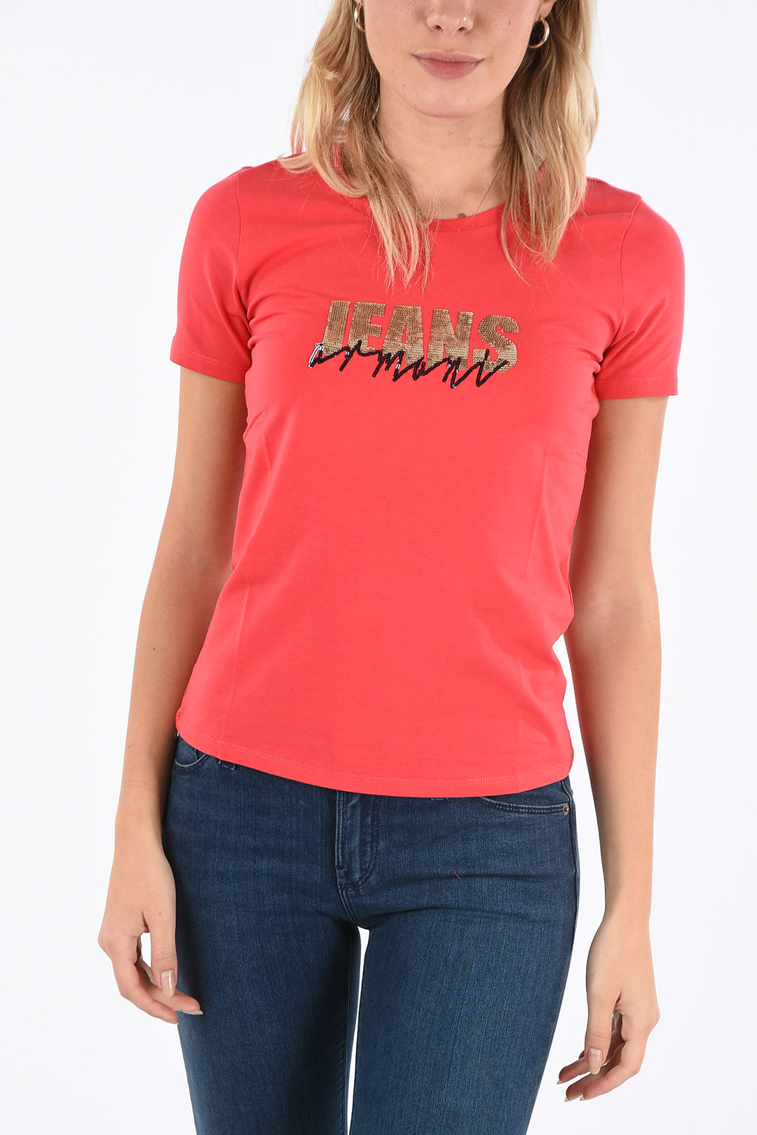 ARMANI JEANS Sequined T-shirt damen Glamood Outlet