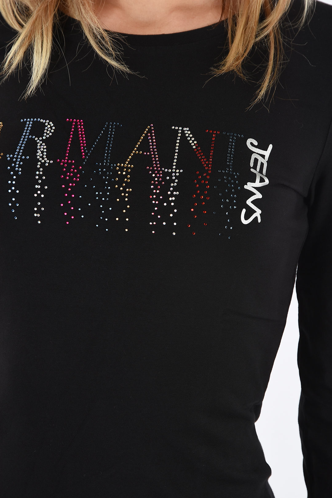 Armani ARMANI JEANS T-shirt with Strass damen - Glamood