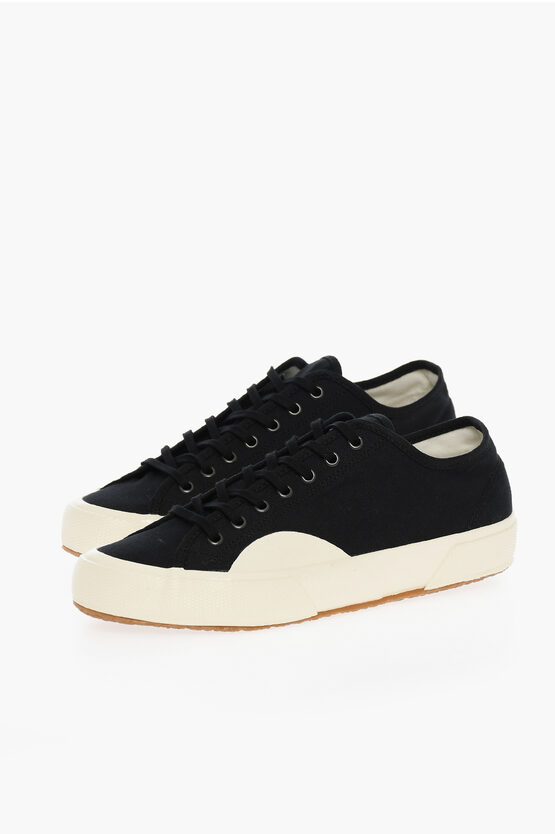 Superga Artifact Low-top Canvas Trainers With Rubber Soles In Black