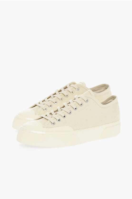 SUPERGA ARTIFACT LOW-TOP CANVAS SNEAKERS WITH RUBBER SOLES