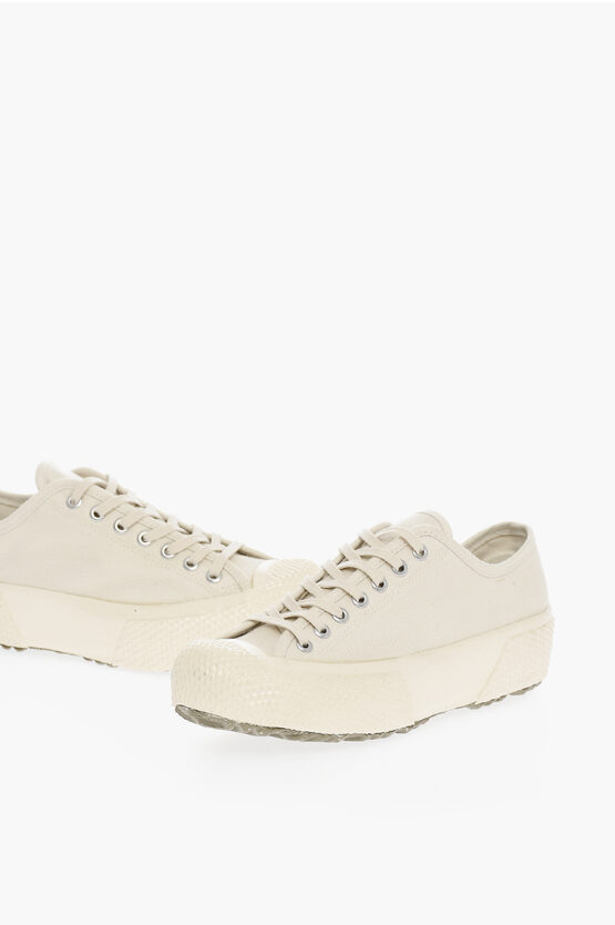 Superga Artifact Low-top Fabric Sneakers With Rubber Sole In White