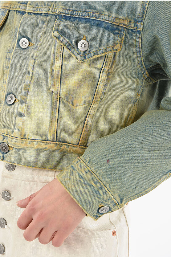 Maison Margiela ARTISANAL Vintage Wash Crop Denim Jacket women