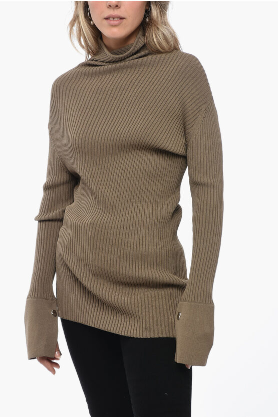 Shop Eudon Choi Assimetric Ribbed Sweater