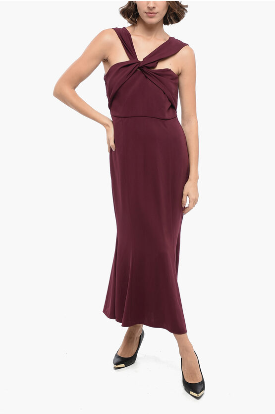 Shop Roland Mouret Asymmetric Cady Dress With Criss Cross Detail