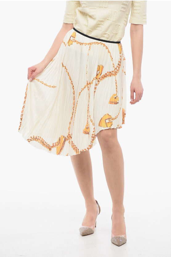 Burberry Woman Midi Skirt Ivory Size 6 Polyester