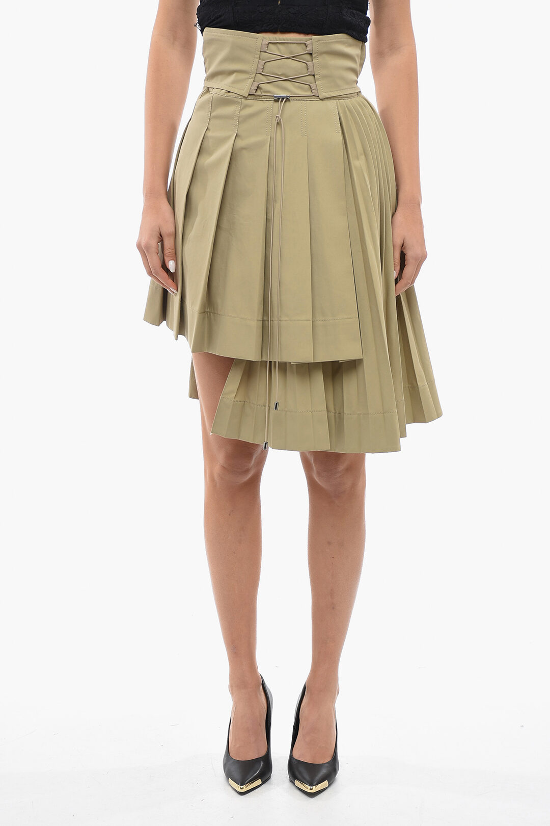 Dior PLEATED SKIRT 関税込 ディオールの期間限定割引 DIOR | スコート ディオール オブリーク テクニカル タフタ ジャ