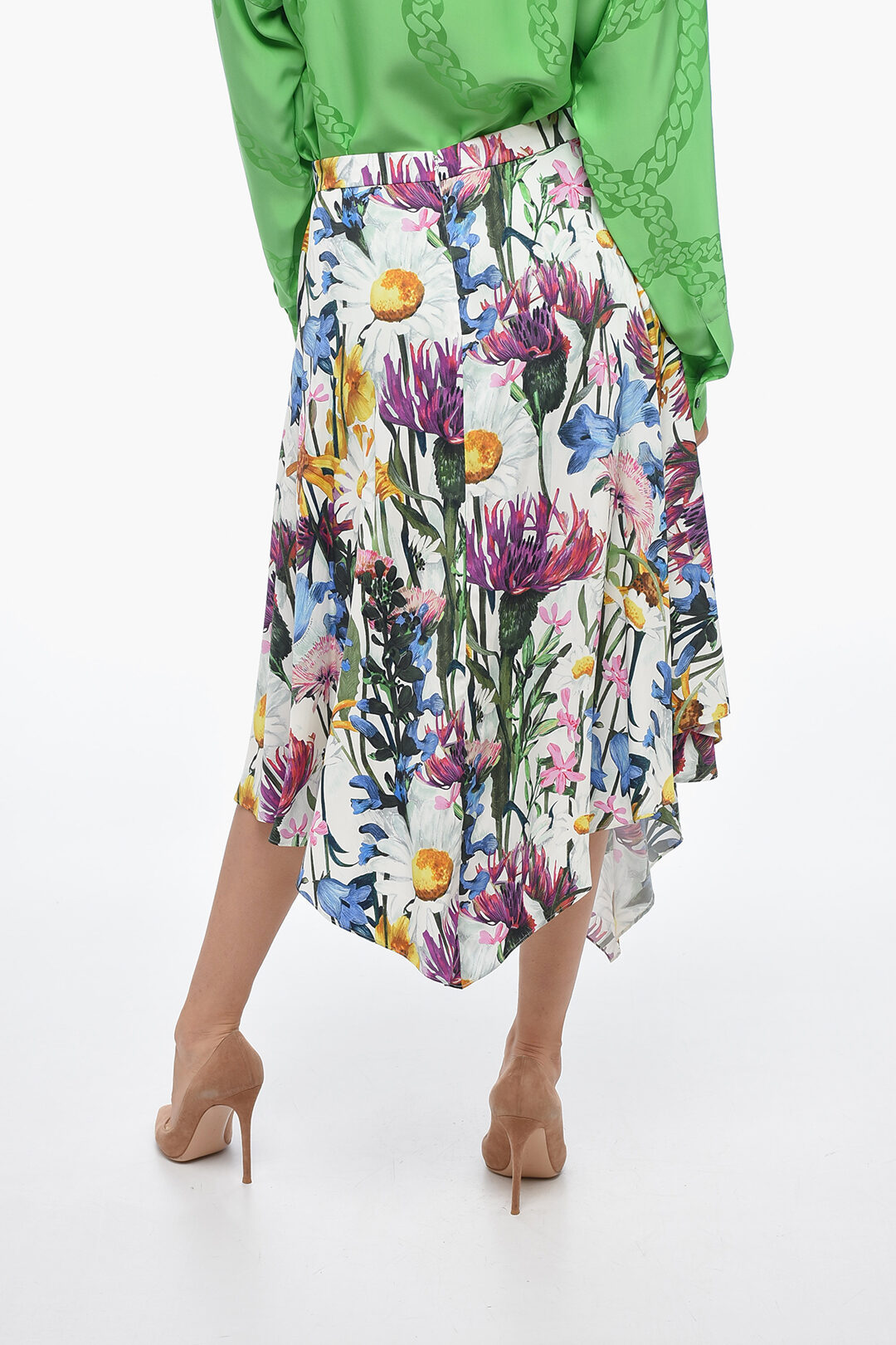 Stella McCartney Asymmetric REWILD FLORA Midi Skirt women
