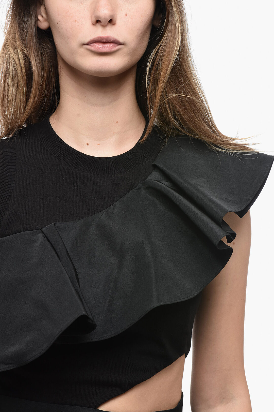 Alexander McQueen Asymmetric Top With Ruffles women