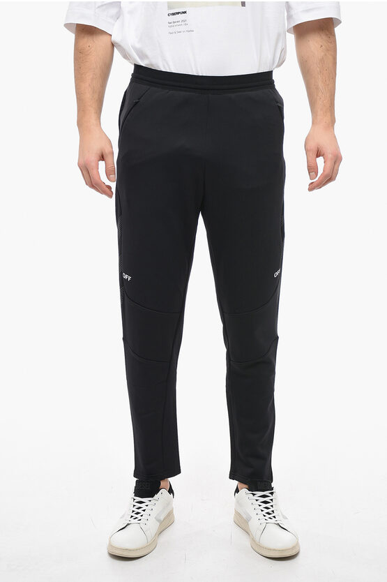 Off-white Athleisure Zipped Ankle Full Diag Sweatpants In Black