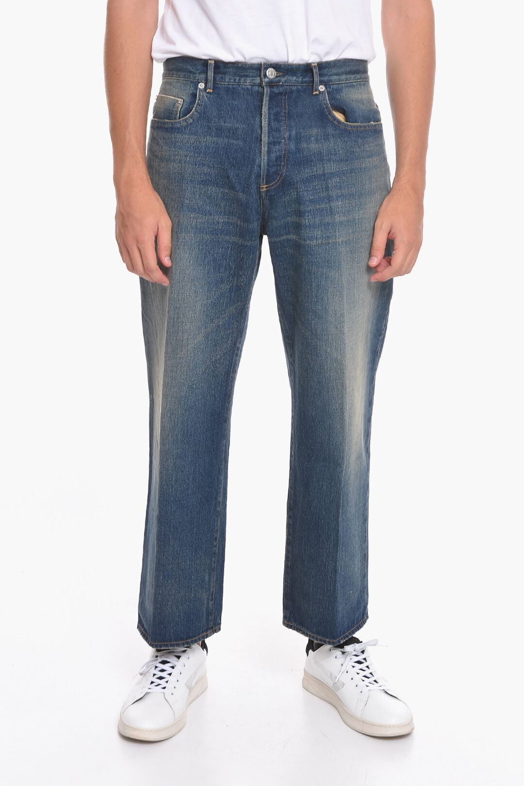 Dior AVE. MONTAIGNE Cotton SELVEDGE Cropped Fit Denims 24cm men ...