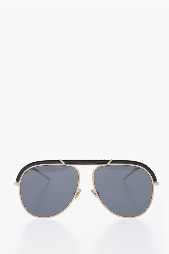 Dior Aviator Soreal Sunglasses With Golden Details In Black