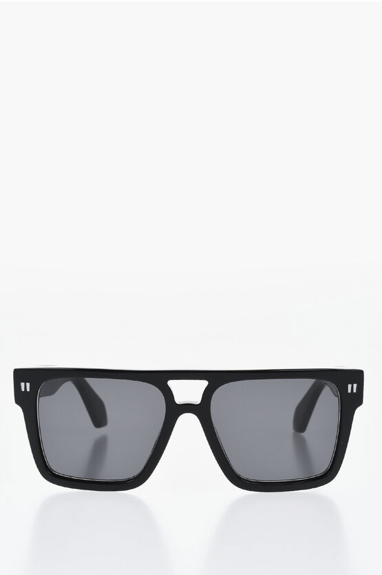 Off-white Aviator Springfield Sunglasses With Logoed Rods In Black