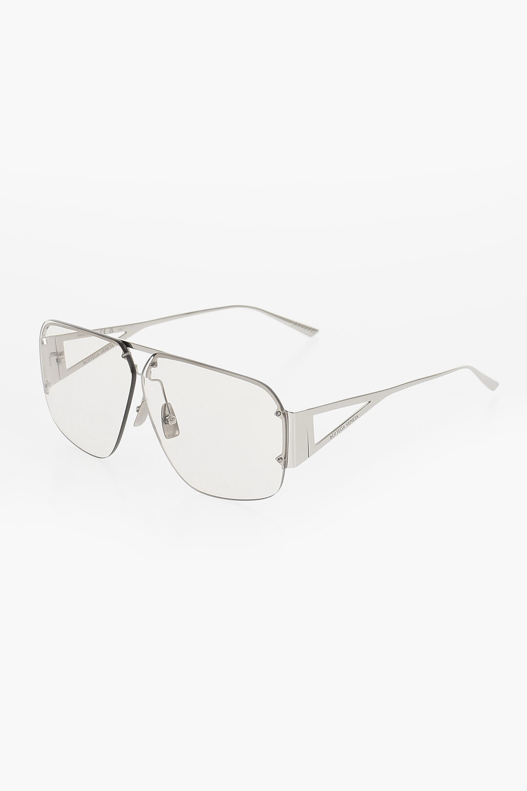 Bottega Veneta Aviator Sunglasses with Silver Effect Frame women