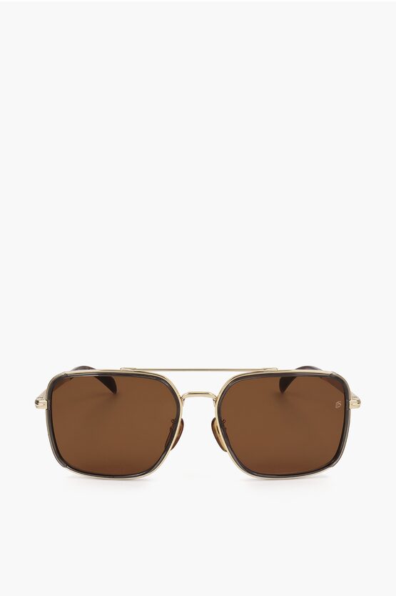 David Beckham Aviator Sunglasses With Squared Lenses