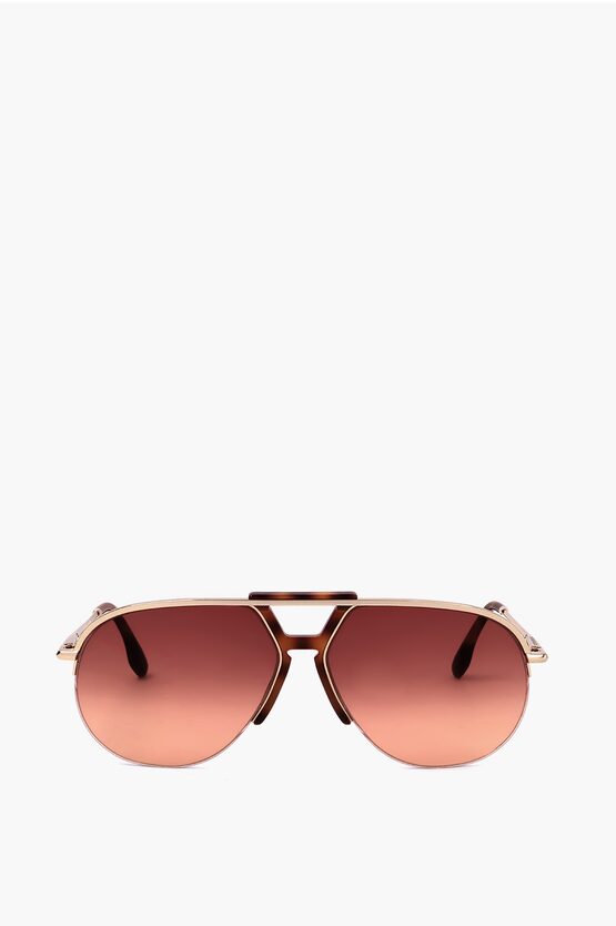 Victoria Beckham Aviator Sunglasses With Tortoiseshell Details