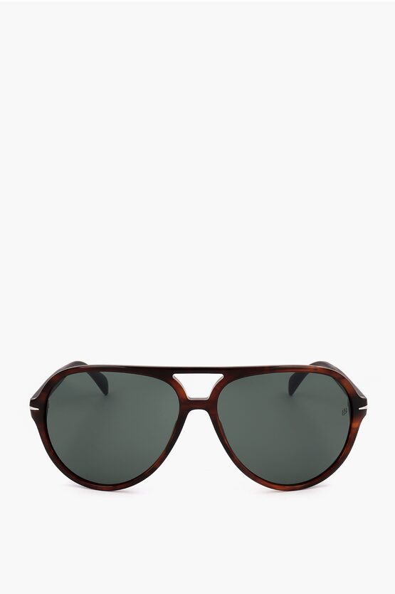 David Beckham Aviator Sunglasses With Tortoiseshell Frame