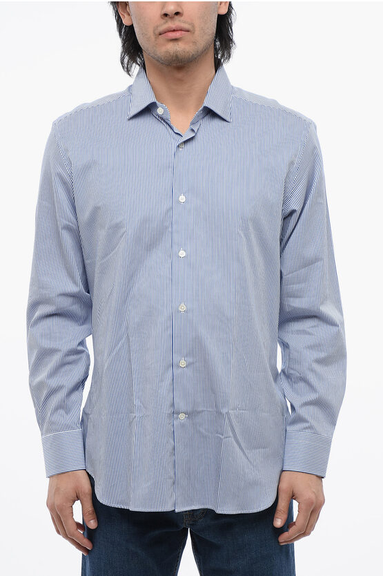 Laboratorio Del Carmine Awining Striped Shirt With Spread Collar